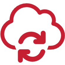 Cloud Data Icon: dependable cloud data storage hub
